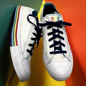 Converse All Star Rainbow Pride Sneakers Size W9.5 M 7.5